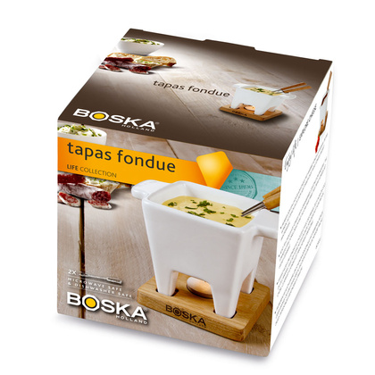 Zestaw Tapas Fondue biały, poj. 200ml, dąb