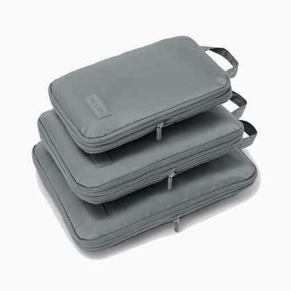 Zestaw kompresyjnych ogranizerów podróżnych PUCCINI ZOK 4 Szare