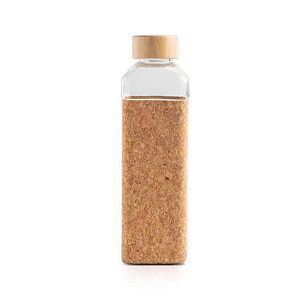 Szklana butelka 640ml z korkowym rękawem / Aquana