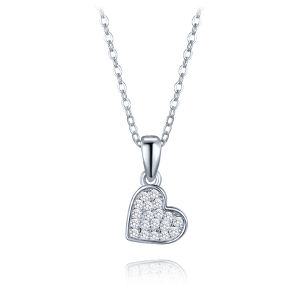 MINET Srebrny naszyjnik z sercem – córka