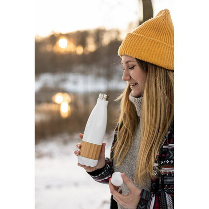 Butelka termiczna 500 ml z bambusowym elementem