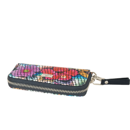 Etui na klucze BajuBaj z kolorowej skóry naturalnej – elegancja i srebrne detale ED010s155