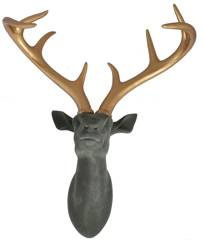 Głowa renifera zielona zamszowa