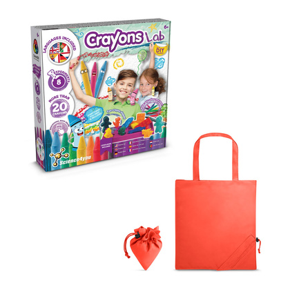 Crayon Factory Kit II. Gra edukacyjna dostarczany ze składaną torbą prezentową