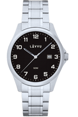 LAVVU Zegarek ze stali nierdzewnej ​GLIMT Black