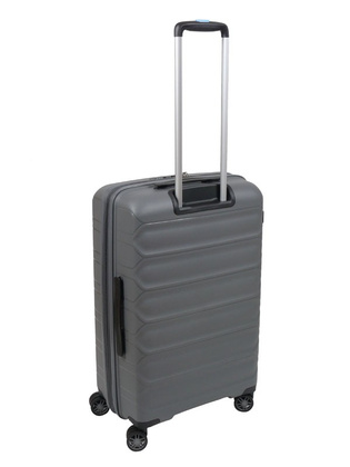 Walizka DIELLE 100 4k 66cm średnia szara PP z poszerzeniem