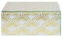 Szkatułka szklana w złote wzory duża