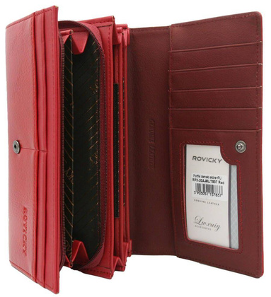 Portfel damski skóra+PU RPX-20A-ML RED