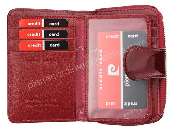 Portfel damski skórzany PIERRE CARDIN 05 LINE 115 Czerwony