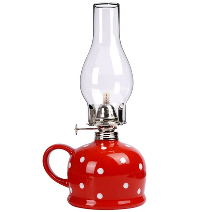 Lampa naftowa ceramiczna 28,5 cm 530 ml