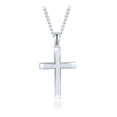 MINET Elegancki srebrny naszyjnik z krzyżem