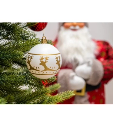 Bombki choinkowe komplet 115 szt. nietłukących plastikowych bombek - Złoty