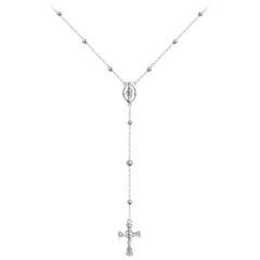 MINET Srebrny naszyjnik RÓŻANIEC
