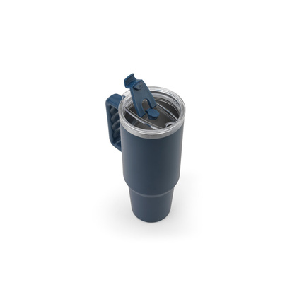 JOYNER XL. Duży kubek podróżny ze stali nierdzewnej (91% z recyklingu) z podwójnymi ściankami izolowanymi próżniowo i matowym wykończeniem 1300 ml