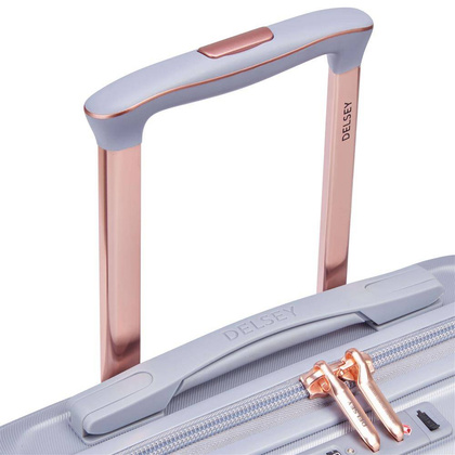 Delsey Shadow 5.0 mała srebrna walizka kabinowa na kółkach 55 cm