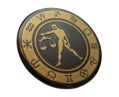 Waga - znak zodiaku - magnes. Śr. 6cm; metal emaliowany