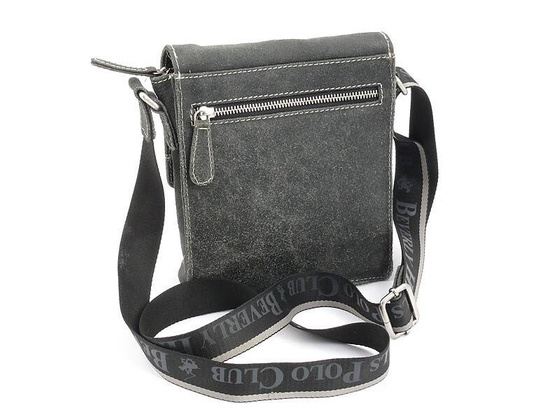 BH-322 NEBRASKA Torba na ramię skórzana Szara