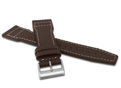 LAVVU Zwężany brązowy pasek CUT z luksusowej skóry Top Grain - 22