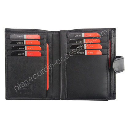 Portfel męski skórzany PIERRE CARDIN CB TILAK26 331A RFID Czarno niebieski