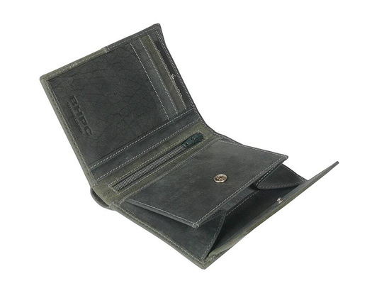 BH-263 OKLAHOMA Portfel męski skórzany Czarny