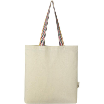 Rainbow torba na zakupy o pojemności 5 l z bawełny z recyklingu o gramaturze 180 g/m²