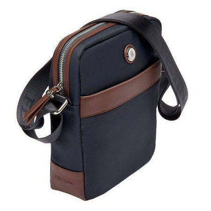 Torba reporterska Button Navy & Brown