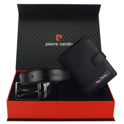PIERRE CARDIN Zestaw prezentowy Męski Portfel + Pasek ZG-87
