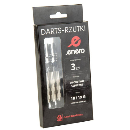 RZUTKI LOTKI PLASTIKOWE DART 3 SZT. 18G W PUDEŁKU ENERO CZARNE