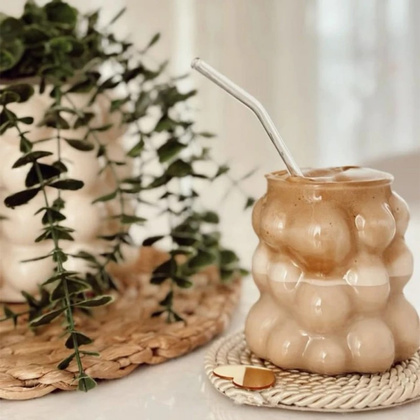 Szklanka 350ml Bubble 1 szt do kawy latte drinków SZK197