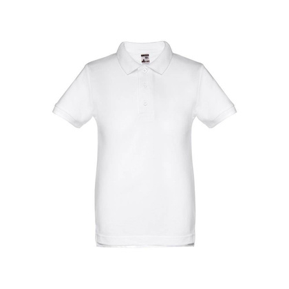 THC ADAM KIDS WH. Koszulka polo z krótkim rękawem dla dzieci (unisex). Kolor biały