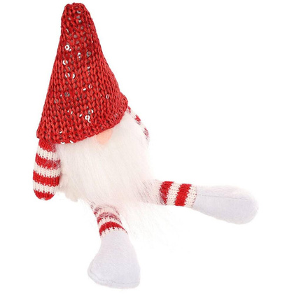 MIKOŁAJ DEKORACYJNY SIEDZĄCY CZERWONY 13+10