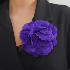 Broszka ozdobna, efektowna kwiat fiolet 12 x 12cm BZ188