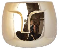 Doniczka ceramiczna twarz złota