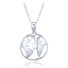 MINET Naszyjnik srebrny świat