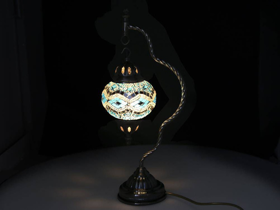 Lampa stołowa - klosz pojedynczy, wielokolorowy