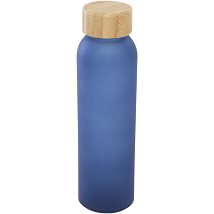 Matowa butelka ze szkła sodowo-wapniowego Lume 500 ml z zakrętką bambusową