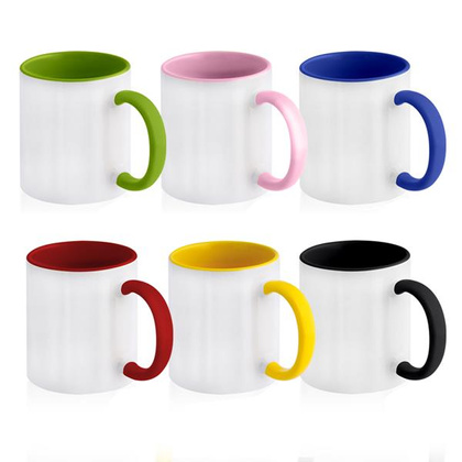 2-kolorowy kubek ceramiczny pod sublimację, 325 ml