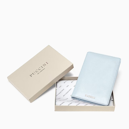 Etui na dokumenty skórzane PUCCINI ZN9214 7B Niebieski