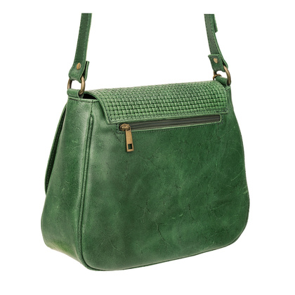 Torebka skórzana Canaletto z klapką z tłoczeniem plecionki – elegancja i funkcjonalność TD752s253t1