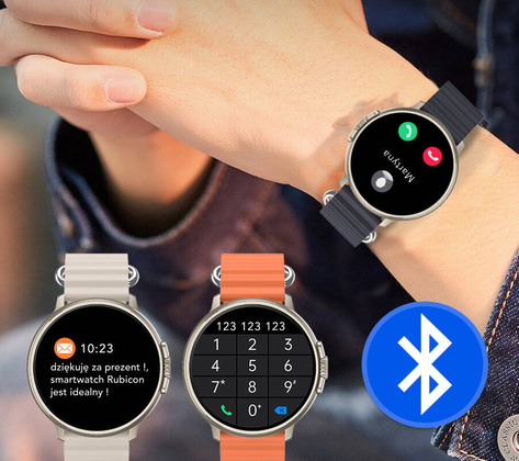 SMARTWATCH UNISEX Rubicon RNCF15 - BLUETOOTH CALL, ŁADOWANIE BEZPRZEWODOWE (sr057a)