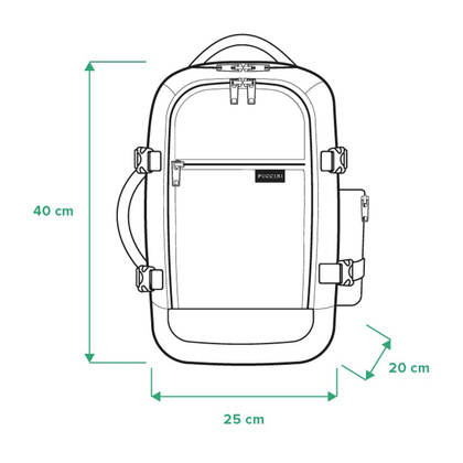 Wielofunkcyjny plecak z miejscem na laptop 14" PUCCINI EASY PACK PM90171 9 Pomarańczowy