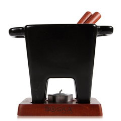 Zestaw do Fondue czarny, poj. 200ml, mahoń