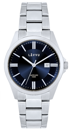 LAVVU Zegarek ze szkłem szafirowym ​HALLAND Blue