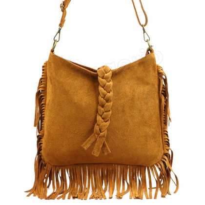 Torebka damska skórzana 25-073 Camel