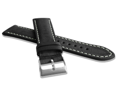 LAVVU Naturalnie barwiony czarny pasek NATURE ze skóry Top Grain - 22