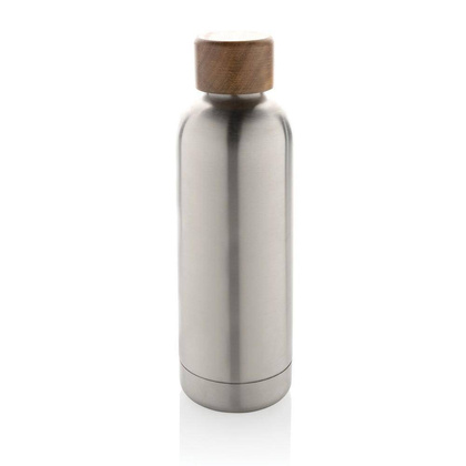 Butelka termiczna 500 ml Wood, stal nierdzewna z recyklingu