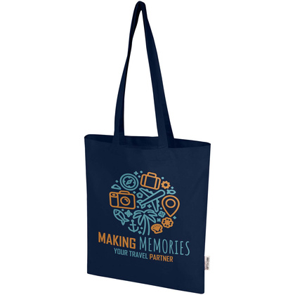 Madras Blend torba na zakupy z bawełny z recyklingu z certyfikatem GRS o gramaturze 140 g/m² i pojemności 7l