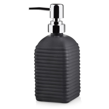 Dozownik na mydło szklany pojemnik na płyn do naczyń czarny 450 ml