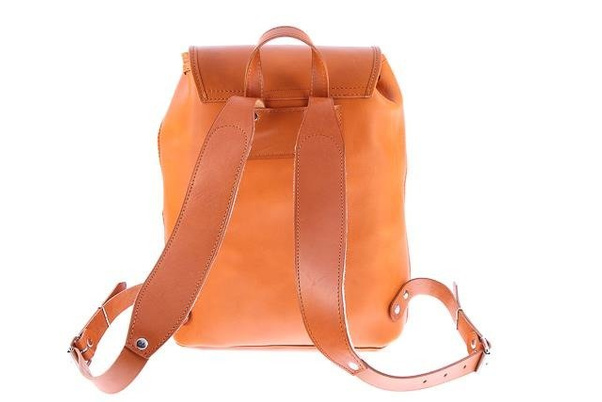 Duży plecak skórzany KEMER VOOC Vintage P38 koniak