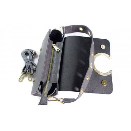 Listonoszka La Bomba złote  okucia Szara LB134G